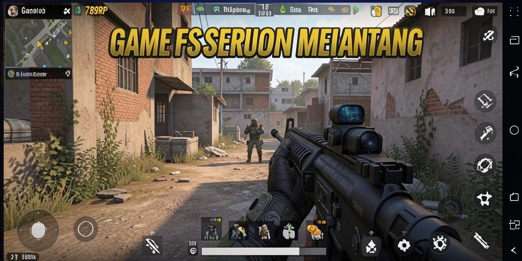 Screenshot dari gameplay 789RP menampilkan aksi seru di medan perang.