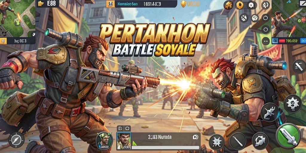 Tampilan mendebarkan dari gameplay E88 dalam dunia Battle Royale.