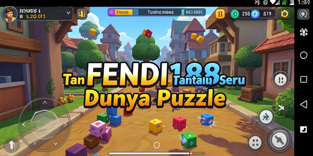 Tangkapan layar utama FENDI188 menampilkan aksi gameplay yang dinamis dalam puzzle.