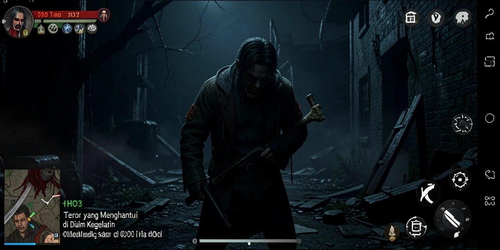 Screenshot utama HO3 menampilkan suasana gelap dan menegangkan dari gameplay.