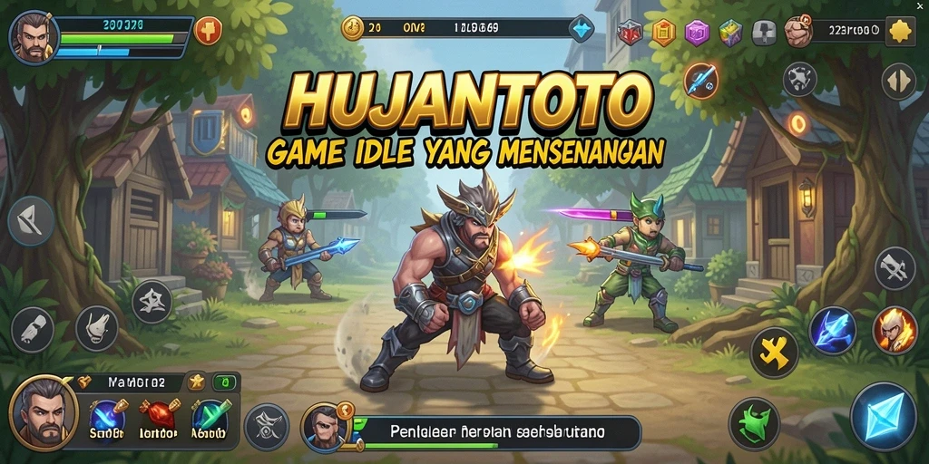 Screenshot gameplay HUJANTOTO menampilkan aktivitas mengumpulkan item yang seru.