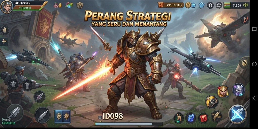 Screenshot menunjukkan aksi seru dalam permainan strategi yang mendebarkan.