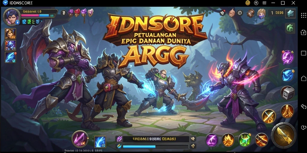Tampilan gameplay ARPG yang menegangkan dalam IDNSCORE.