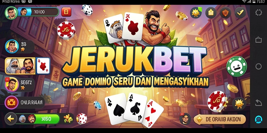 Screenshot gameplay JERUKBET menampilkan keseruan saat bermain Domino.