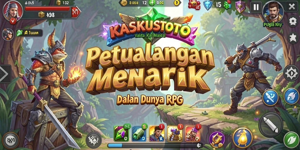 Tampilan gameplay menarik dari KASKUSTOTO yang penuh aksi RPG.