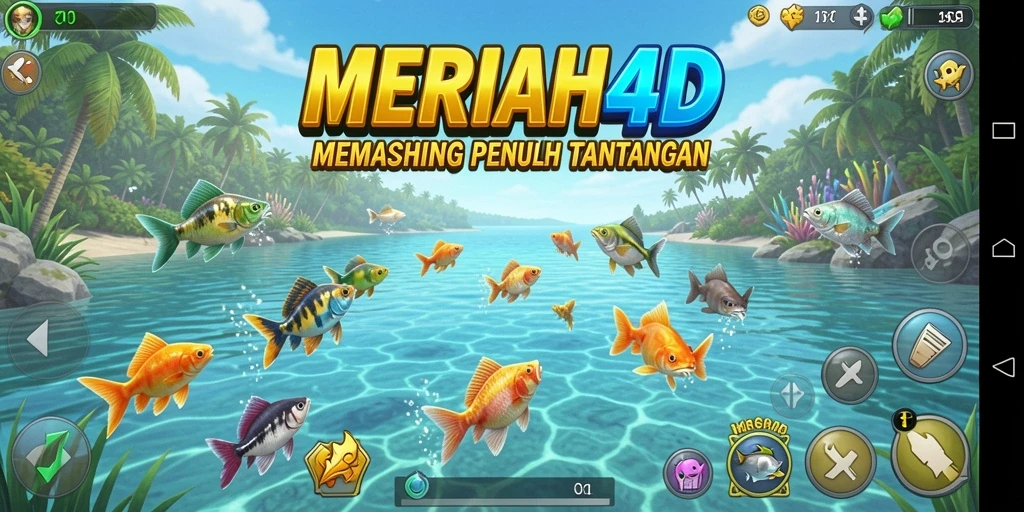 Screenshot gameplay MERIAH4D menampilkan aksi menangkap ikan yang mendebarkan.