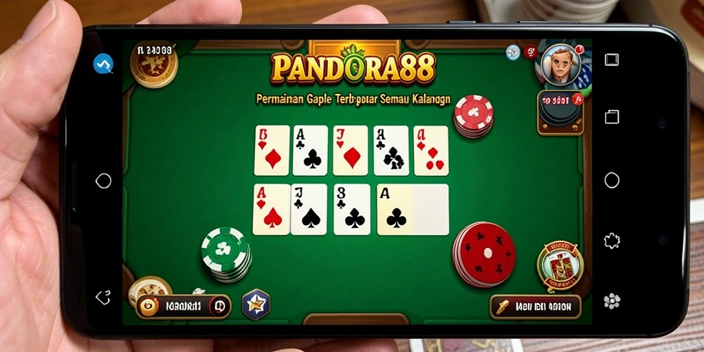 Tampilan gameplay seru permainan Gaple di PANDORA88.