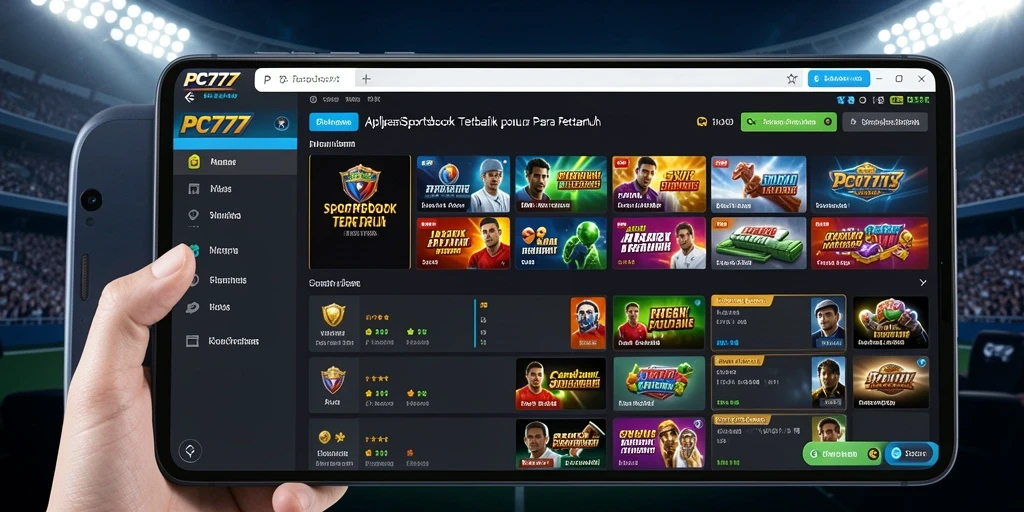 Tampilan screenshot utama PC777 menunjukkan pengalaman Sportsbook yang menarik.