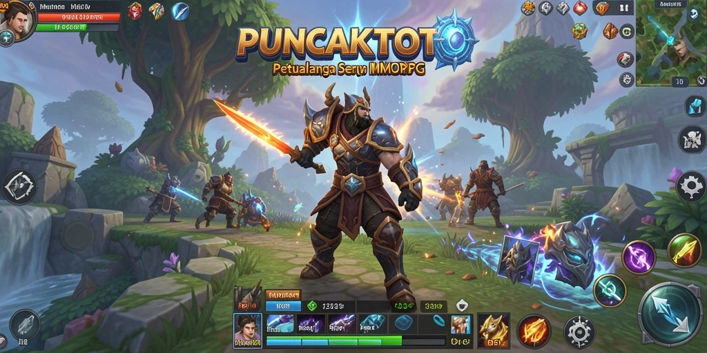 Screenshot PUNCAKTOTO menampilkan aksi seru dalam petualangan MMORPG.