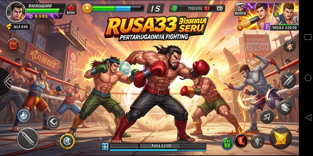 Tampilan gameplay RUSA33 yang penuh aksi dan pertarungan seru.