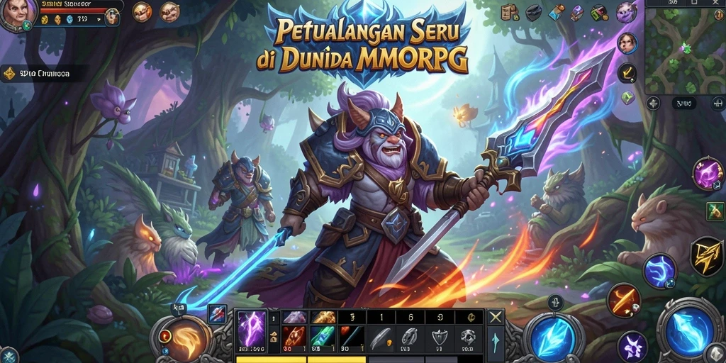 Screenshot gameplay SD107 menunjukkan aksi seru dalam dunia MMORPG.
