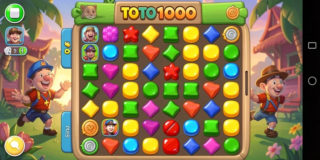 Tampak gameplay TOTO1000 yang seru dan menantang.